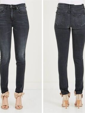 Rag & Bone Women's High-Rise Skinny Jeans in color Wallflower